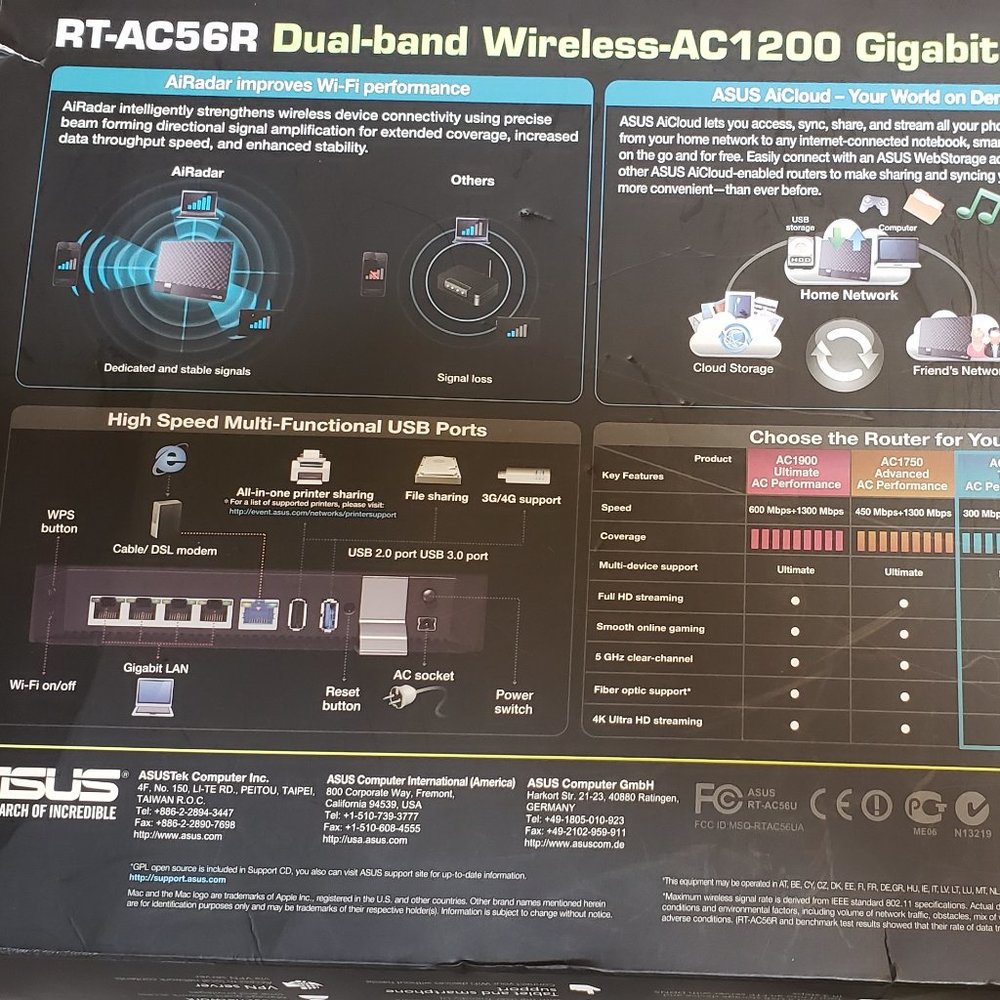 Router, ASUS - RT-AC56R Gigabit Router, 802.11ac, Wireless-AC 1200 - Picture 5 of 10